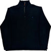 Polo Ralph Lauren 1/4 Zip Sweatshirt - Large - Black Cotton