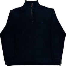  Polo Ralph Lauren 1/4 Zip Sweatshirt - Large - Black Cotton