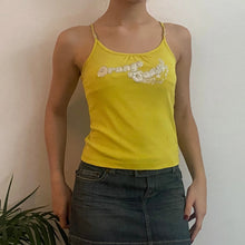  Vintage yellow Rebell Cami Top - womens small