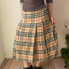 Burberry Novacheck Midi Skirt - 30W UK 10 Beige Wool Blend