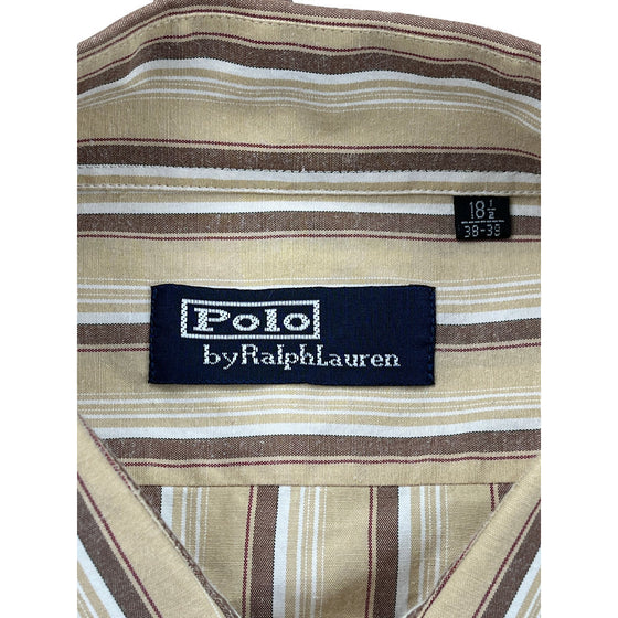 Polo by Ralph Lauren Striped Shirt - 2XL - Beige Cotton