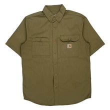  Carhartt Short Sleeve Shirt - Medium Green Cotton Blend