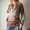 Vintage brown Le Poeme Blouse - womens small