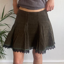  Vintage khaki Zoomorfic Cord Skirt - womens 30" waist