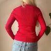 Vintage red Evis Long Sleeve Top - womens small