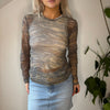 Vintage brown Intimissimi Mesh Top - womens small