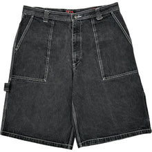  Diss Workwear Jeans Cargo Shorts - 37W 14L - Black Cotton