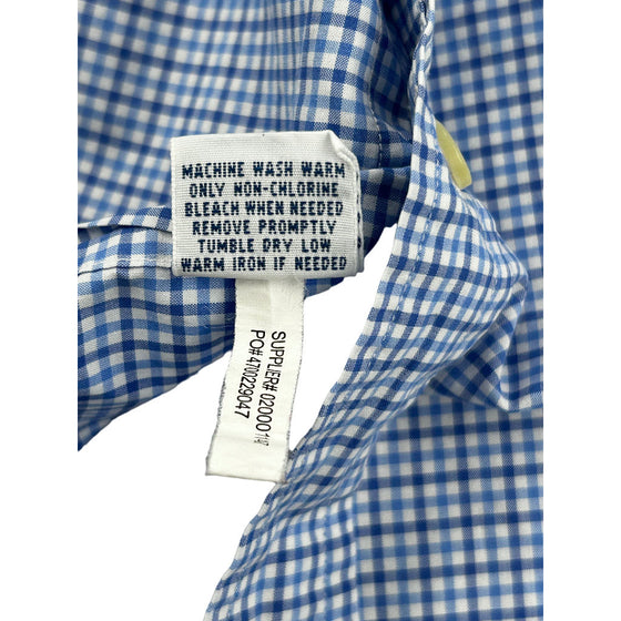 Ralph Lauren Check Shirt - Small - Blue Cotton