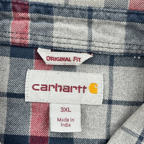 Plaid Pattern Carhartt Checked Flannel Shirt - 3XL Multicoloured Cotton