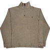 Polo Ralph Lauren Zip Neck 1/4 Zip - Large - Beige Cotton