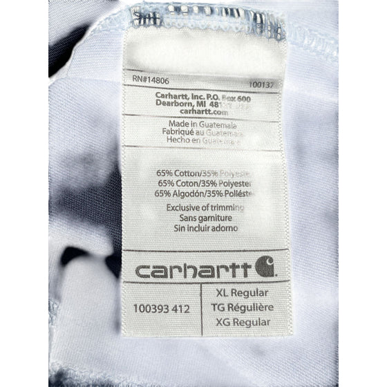 Carhartt Relaxed Fit Long Sleeve T-Shirt - XL - Navy Cotton Blend