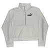 Puma 1/4 Zip - Large White Cotton Blend