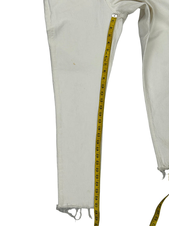 Levis 501 Skinny Jeans - W30 L27 - White Cotton