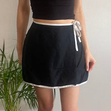  Vintage black Max Dine Wrap Skirt - womens 24" waist