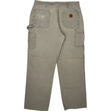  Carhartt B11 DES Original Dungaree Trousers - 34W 30L - Beige Cotton