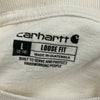 Carhartt Graphic Long Sleeve T-Shirt - Large Cream Cotton