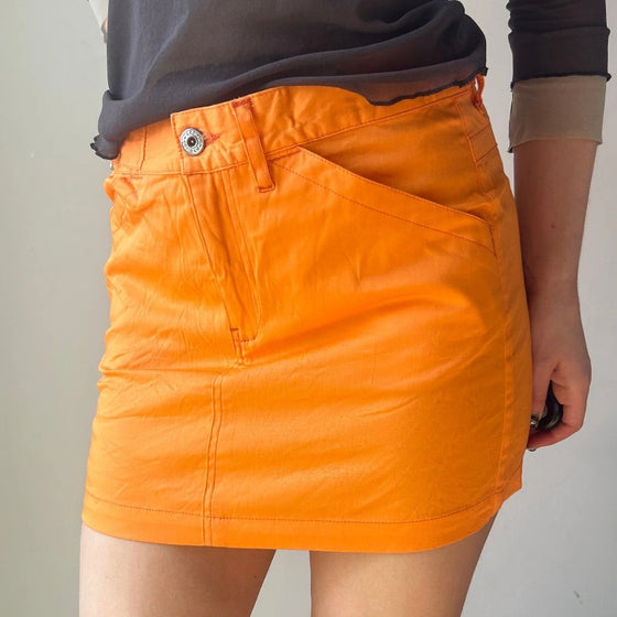 Vintage orange St. Diego Mini Skirt - womens 29" waist