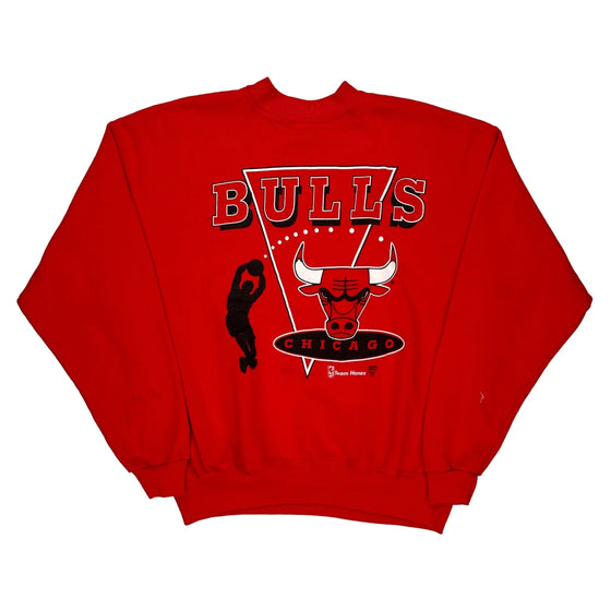 Chicago Bulls Made In Usa Hanes Graphic Sweatshirt - 2XL Red Cotton Blend