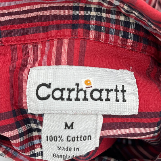 Carhartt Checked Shirt - Medium Red Cotton