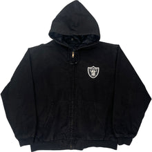  Reebok Raiders NFL Hoodie Jacket - XXL - Black Cotton