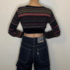 Vintage multicoloured Cropped Smash Cardigan - womens medium