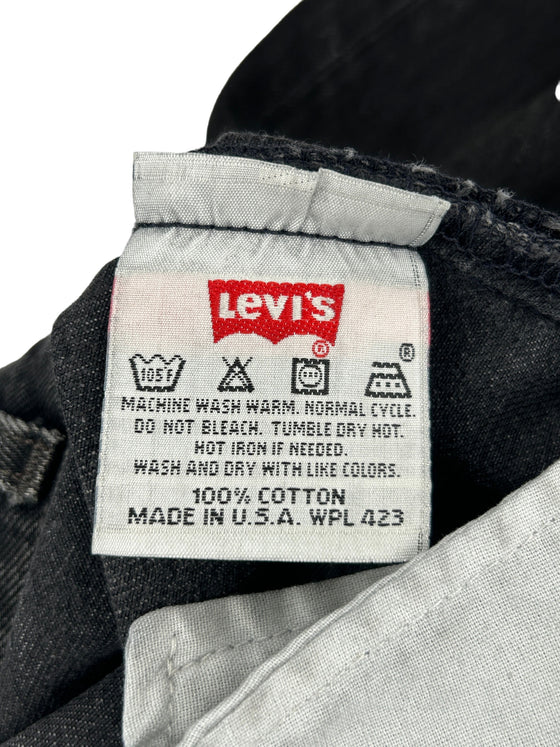 Levis 501 Jeans - W30 L32 Black 100% Cotton