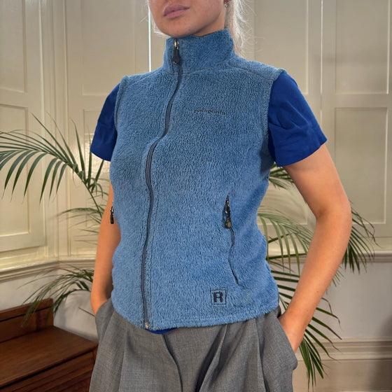 Vintage blue Patagonia Fleece Gilet - womens small