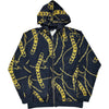 Sean John Chain Print Hoodie - XXX-Large - Black Polyester