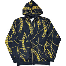  Sean John Chain Print Hoodie - XXX-Large - Black Polyester