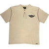 Harley Davidson Henley T-Shirt - X-Large - Beige Cotton