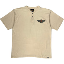  Harley Davidson Henley T-Shirt - X-Large - Beige Cotton