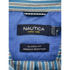 Nautica Classic Fit Striped Shirt - 2XL - Blue Cotton