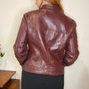 Vintage burgundy Onyx Leather Jacket - womens large