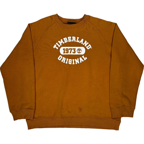 Timberland Original Sweatshirt - XL - Brown Cotton Blend