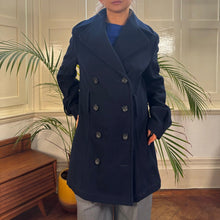  Vintage navy Benetton Trench Coat - womens medium