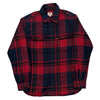 Levis Checked Flannel Shirt - Small Red Cotton