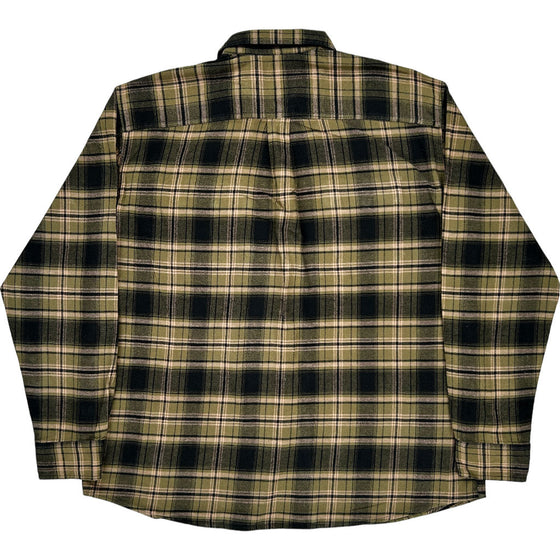 Dickies Relaxed Fit Checked Flannel Shirt - XL - Green Cotton Blend