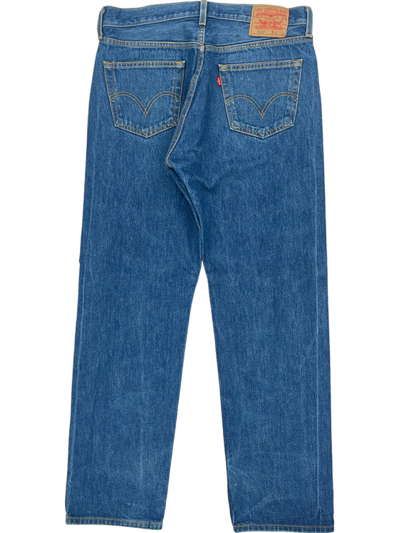 Levis 501 Straight Leg Jeans - W36 L34 - Blue Cotton