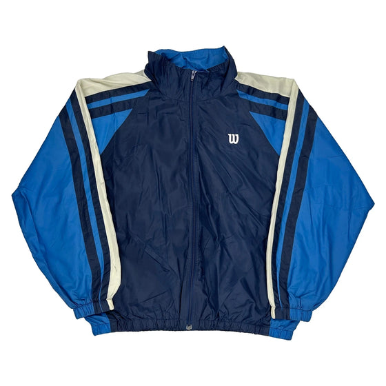 Wilson Track Jacket - Large Blue Nylon