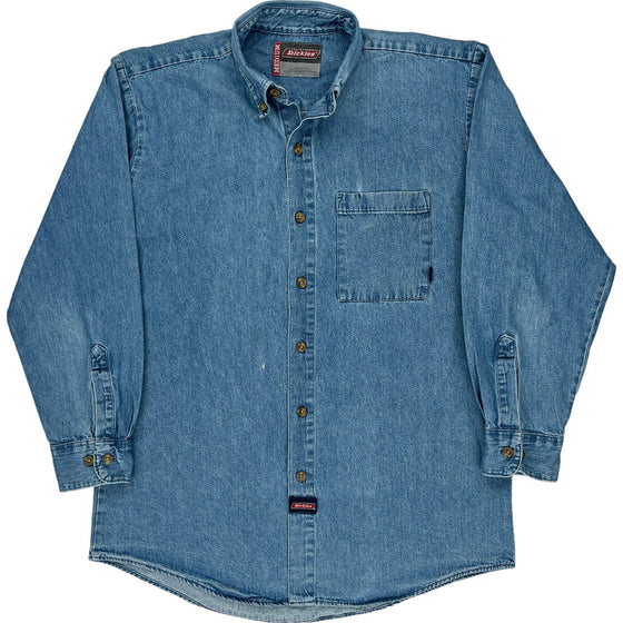 Dickies Denim Shirt - Medium - Blue Cotton