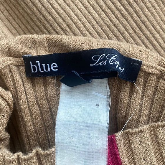 Vintage beige Blue Les Copains Jumper - womens medium