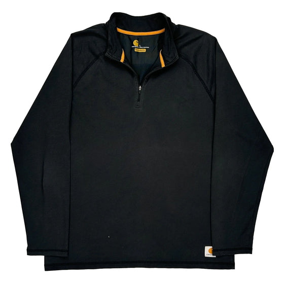 Carhartt 1/4 Zip - Large Black Cotton Blend