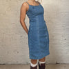 Vintage blue Wolf Blat Denim Dress - womens x-large