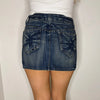 Vintage blue Sexy Girl Jeans Denim Skirt - womens 28" waist