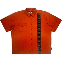  Harley Davidson Button-Up Shirt - XXL - Orange Cotton