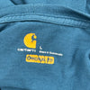 Pocket Carhartt Long Sleeve T-Shirt - Large Blue Cotton