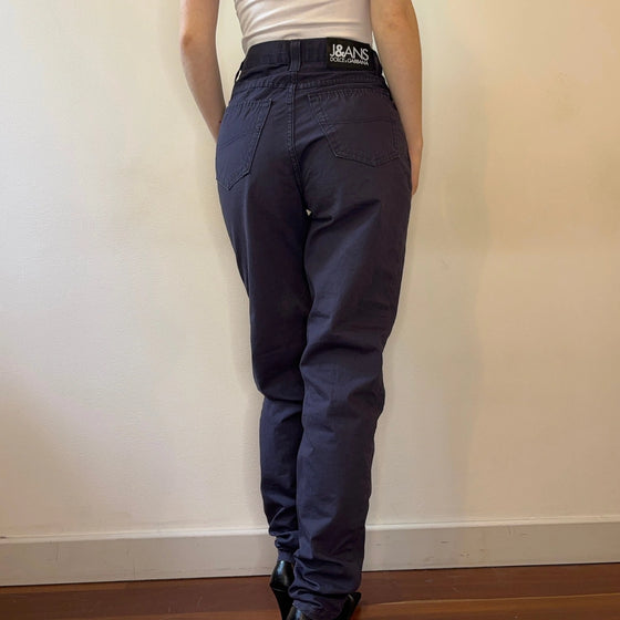 Vintage navy Dolce & Gabbana Trousers - womens 25" waist