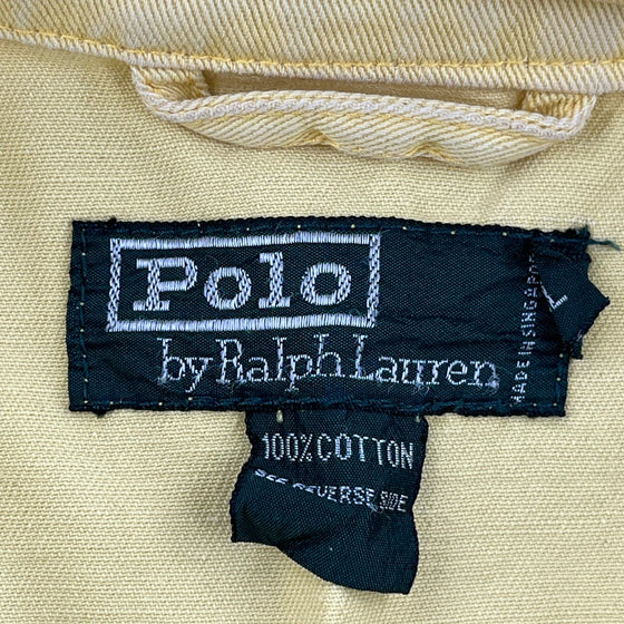 Polo Ralph Lauren Harrington Jacket - Large Yellow Cotton