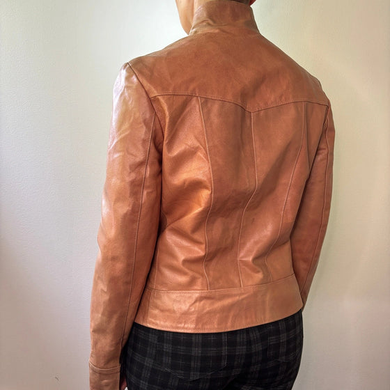 Vintage brown Masterpelle Leather Jacket - womens medium