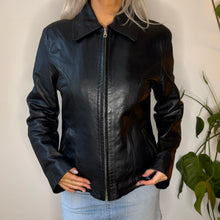  Vintage black Del Gaudio Leather Jacket - womens small